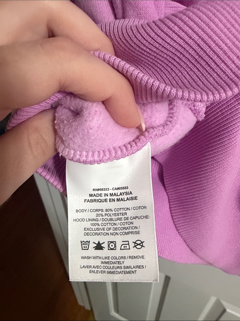 Nike Women's Lavender Hooded Oversized Drawstring Sweatshirt with Pockets Small - Picture 6 of 6